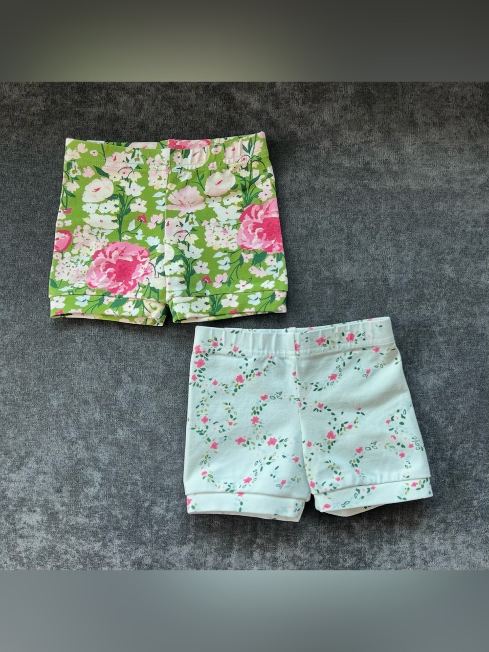 Sweethoney Girls Floral Bitty Shorts Bundle of 2 Size 12 Months